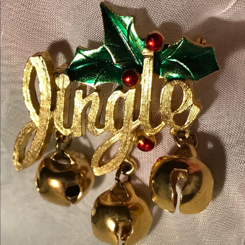 Jingle bell Christmas pin